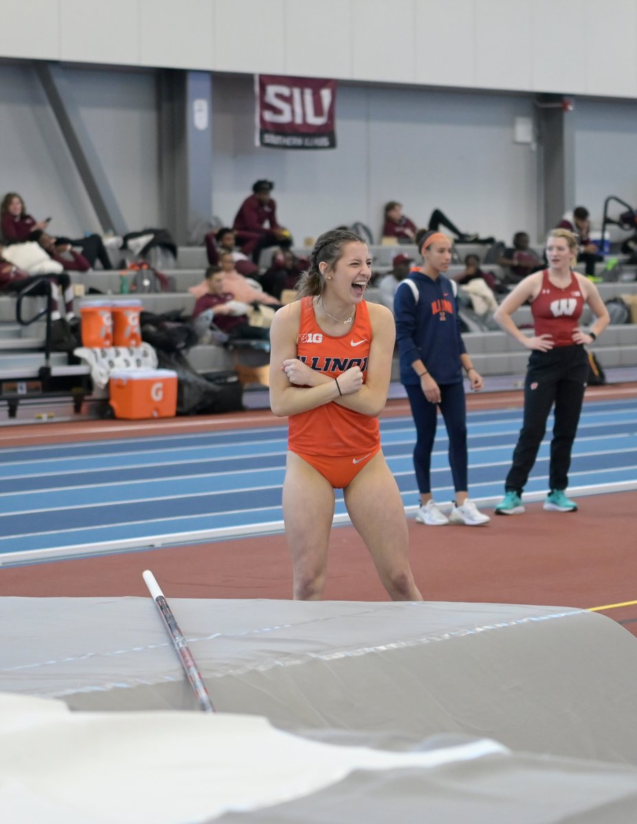 Illinois Track & Field and Cross Country (@illinitrackxc) on Twitter photo πππππππ!
After entering the top-10 last week, Mia Morello (<a href="/MiaMorello4/">Mia Morello</a>) moves all the way up to #2 in Illinois history and #9 nationally in the women's indoor high jump after a vault of 4.17m (13' 8.25")! She also finishes first in the event! πΈπΉ
#Illini | #HTTO πππππππ!
After entering the top-10 last week, Mia Morello (<a href="/MiaMorello4/">Mia Morello</a>) moves all the way up to #2 in Illinois history and #9 nationally in the women's indoor high jump after a vault of 4.17m (13' 8.25")! She also finishes first in the event! πΈπΉ
#Illini | #HTTO
