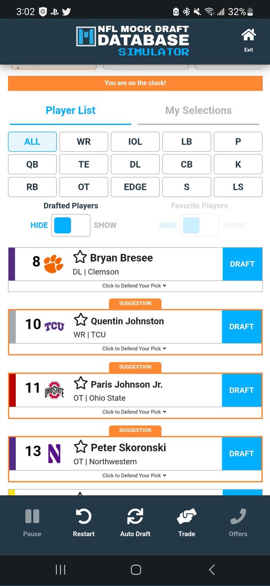 Keciabible's tweet photo. If these 3 are still there at 11 who are yall wanting? #Titans #Titansdraft #NFLDraft2023 https://t.co/vOC9Z7wgmZ
