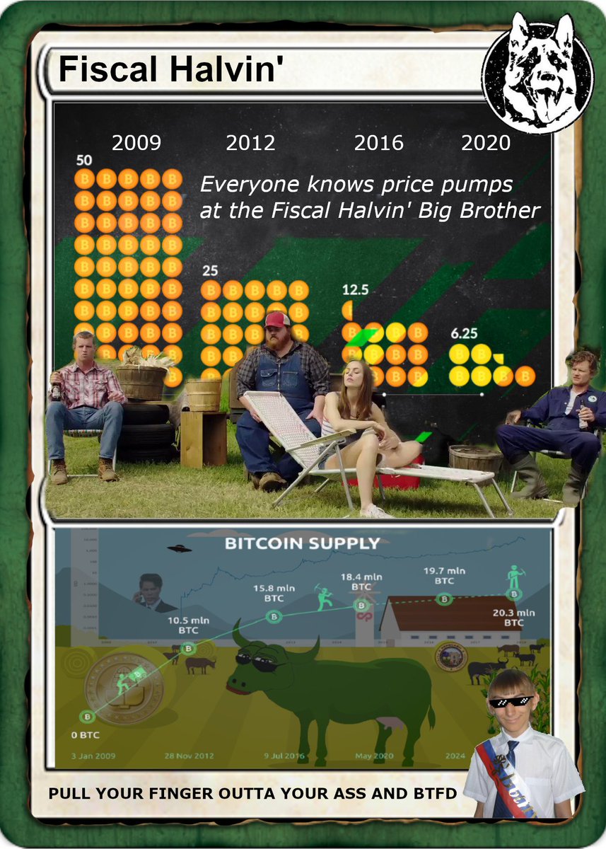 benchbtc's tweet photo. enough FTX/SBF/CZ doom cards, pamp is in the air and it's 2023, we are half way to the halving - FISCALHALVIN featuring @LetterkennyProb is live on @BarnyardClub

XCP - https://t.co/5i6lq1c8Qd

BTC - https://t.co/XPynonEG4k https://t.co/NbWSqWe5tQ