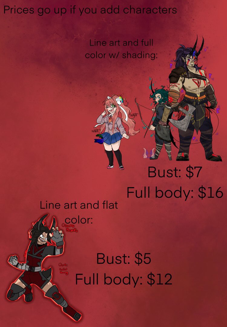 Prime13th's tweet image. (Updated) Aight guys, if anyone want some commissions then let me introduce you guys to my best friend @arcanine697. They've got some amazing art work and I've commissioned them myself twice. They're mostly active on Instagram so if you have it then please visit they're page-