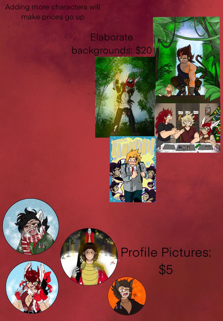 Prime13th's tweet image. (Updated) Aight guys, if anyone want some commissions then let me introduce you guys to my best friend @arcanine697. They've got some amazing art work and I've commissioned them myself twice. They're mostly active on Instagram so if you have it then please visit they're page-