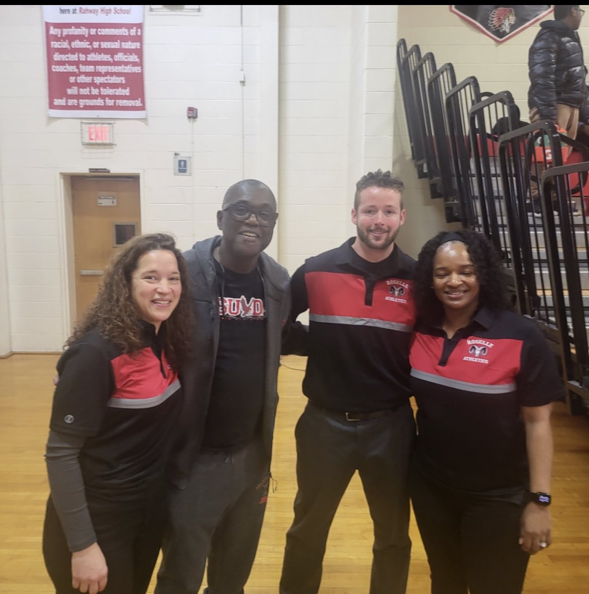 Shoutout to our superintendent @Fishthedoctor for the support today! Picked up the win at Rahway to improve to 10-1! 

#RamReady🏀🐏