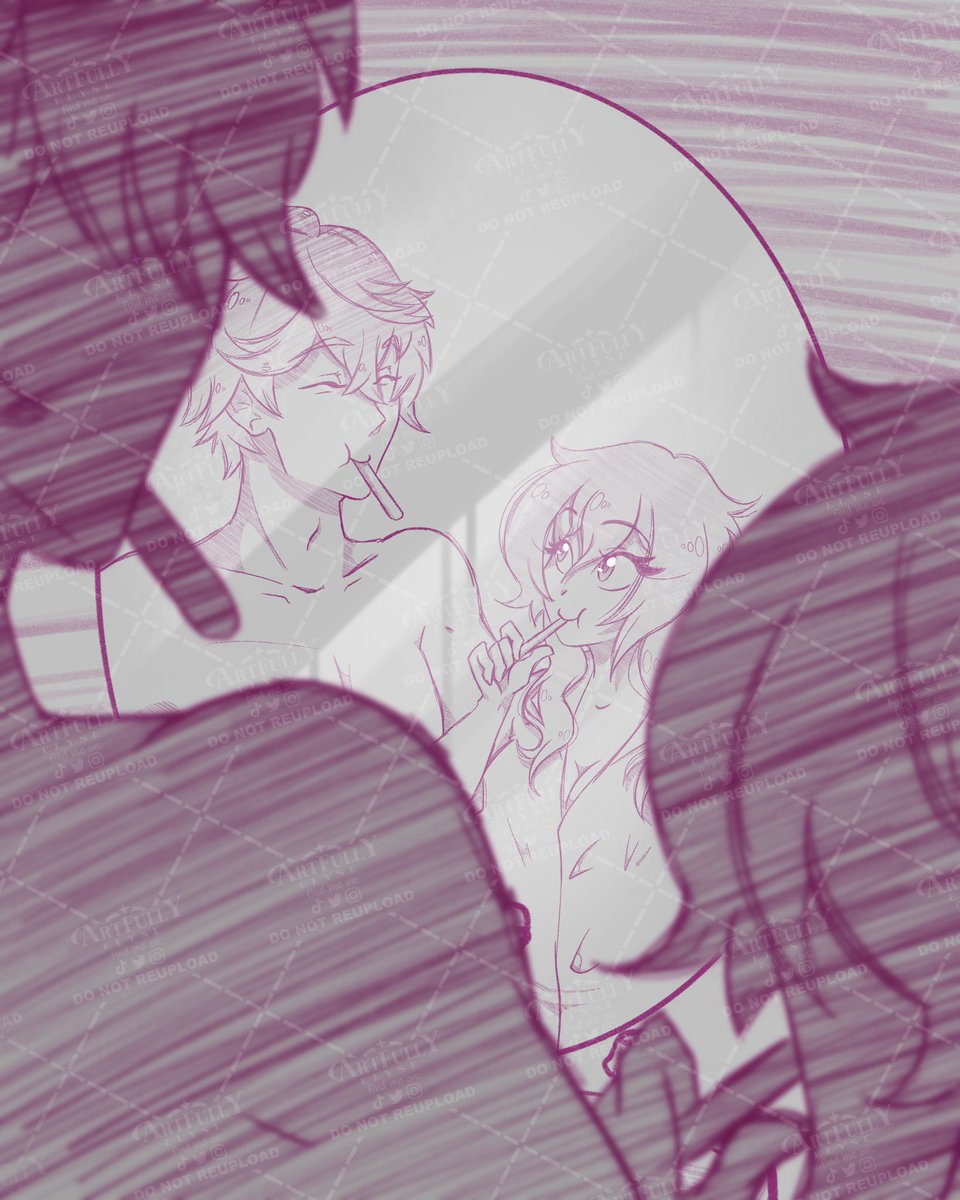 ArtfullyElyse's tweet photo. Happy Late Holidays @Sashikaa_ , I was assigned to be your Chilumi Secret Santa!

Sorry it’s late, I stepped in to help @ChilumiSSanta out with some gifts, I hope you like this domestic bliss Chilumi sketch!

#genshinimpact #genshinfanart #原神 #genshinCC #chilumi #chilumiSS https://t.co/9DewMsERQf