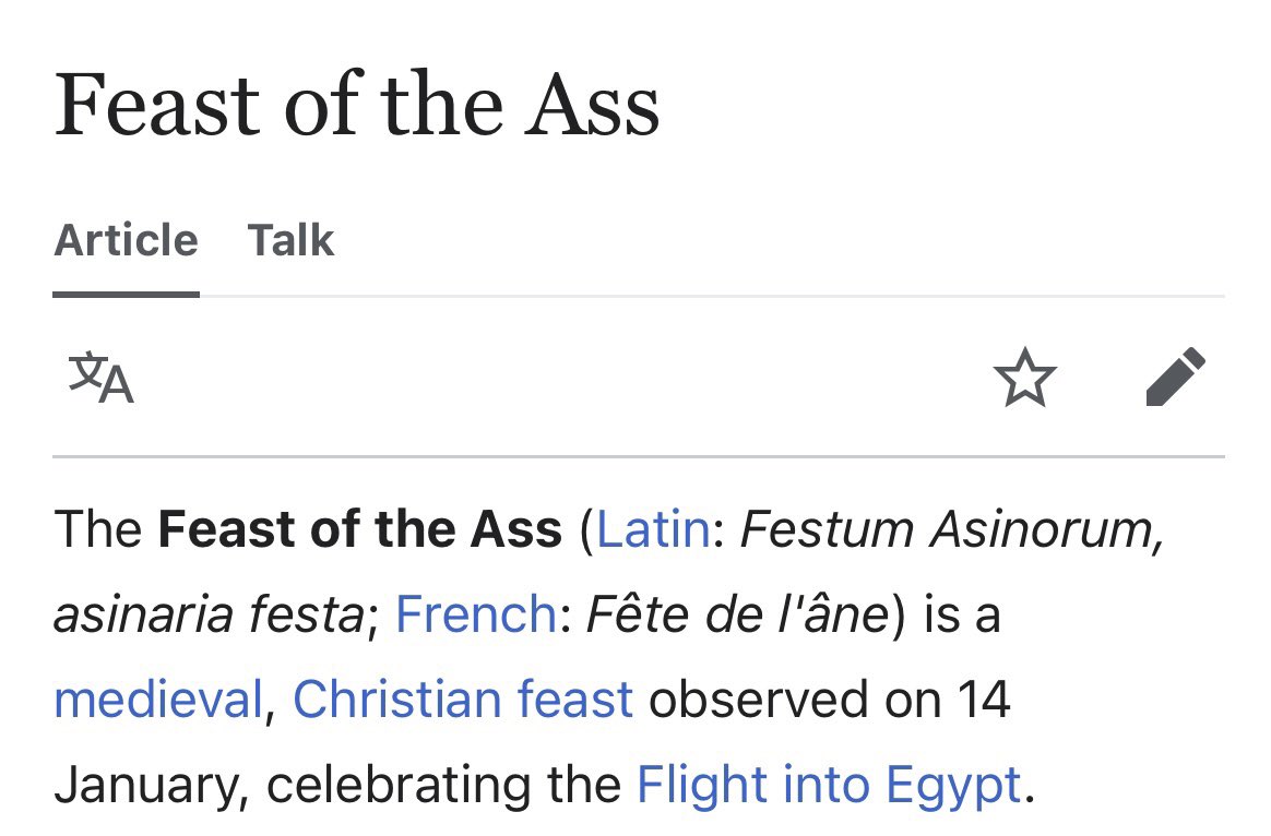 Happy Feast of the Ass day!