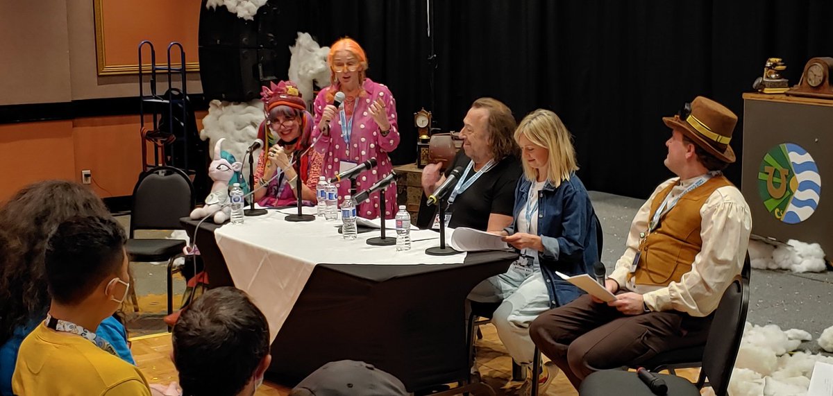 VanhooverPE's tweet photo. The VIP Script Reading panel is starting right now in Grand Ballroom C with @Elley_Ray, #TabithaStGermain, #MarkAcheson, and @ash_leigh_ball, and if you're here then YOU have a chance to act along with the VAs! #VaPE2023 https://t.co/L170YmEBZA