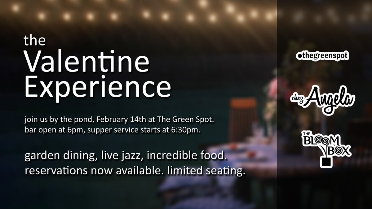 An extraordinary evening with live music, incredible eats and a take-home floral arrangement. Stop by Chez Angela at 29C-10th Street or call 204-721-0719 ext 3 to reserve your table of 2-8.