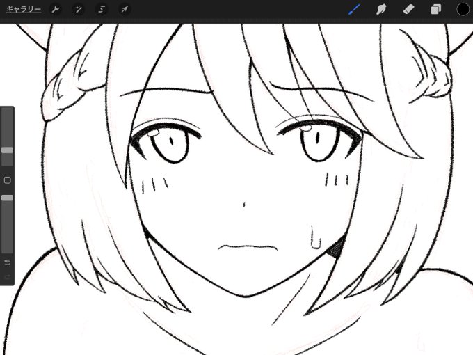 まだ安定しないけど、昔に比べりゃ だいぶお顔描くのもうまくなった気がする。 