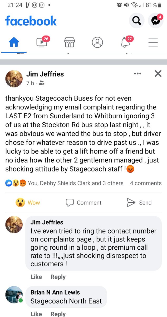 SamJPetrie's tweet photo. @StagecoachNE is it common practice to treat the retired older generation this way ???? At the very least have the decency to acknowledge their complaint.
#Sunderland https://t.co/cNsCtobKm0