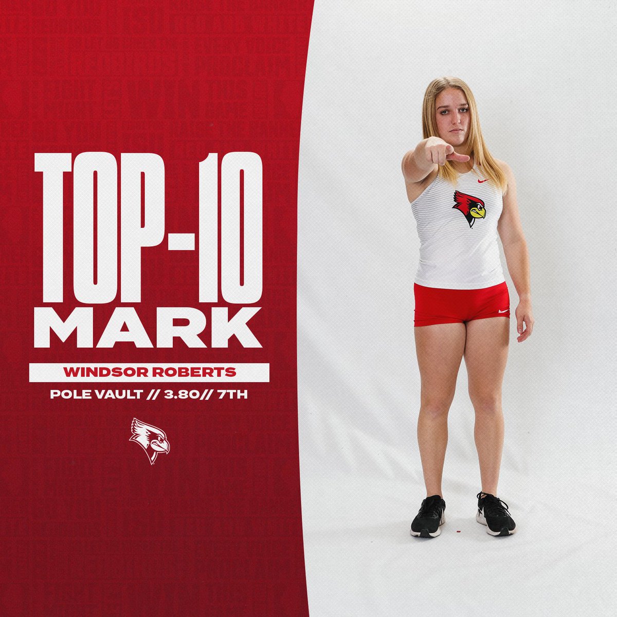 With an indoor personal best of 3.80 on Pole Vault, Windsor Roberts will now be 7th in program history! 🔥