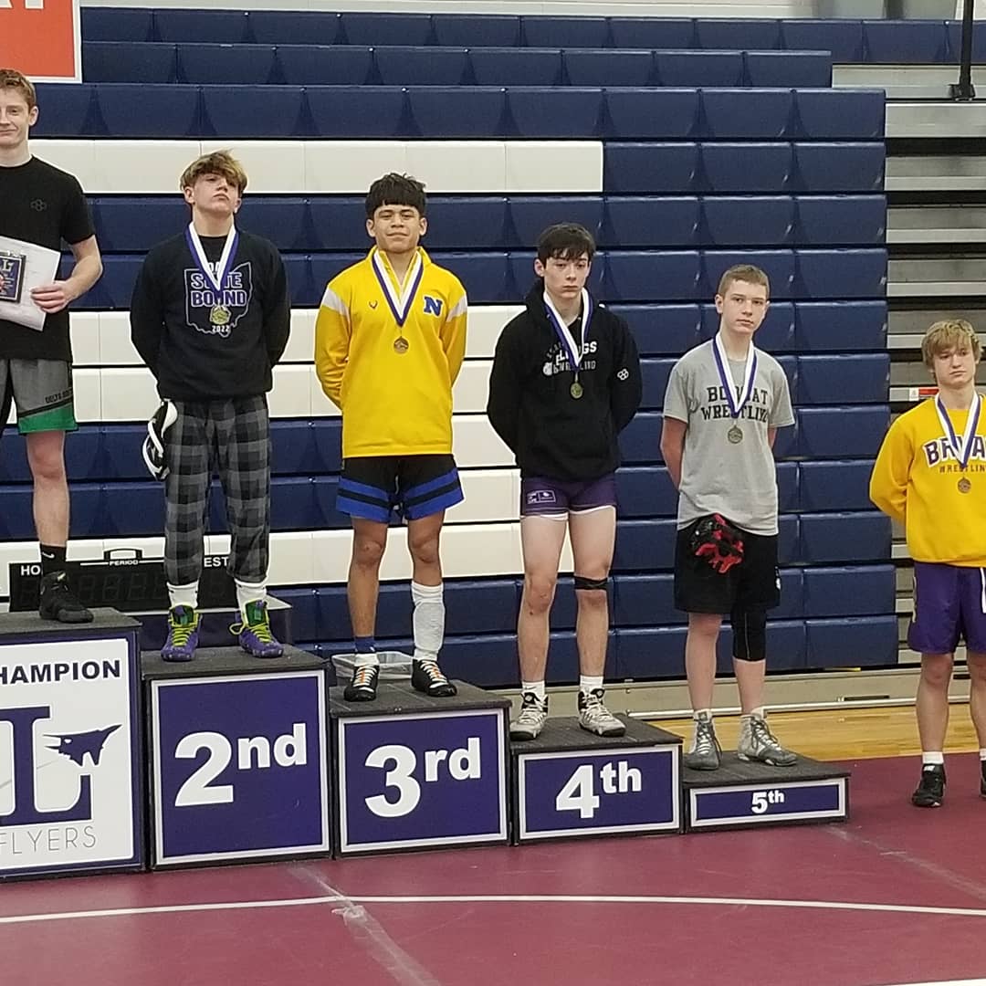 knothesituation's tweet photo. 4 podiums at Lake JV tournament.  Young team working hard and getting better.  Austin Hageman 3rd, Santos Ayala 3rd, Jonathan Mendez 5th, Joseph Springer 6th https://t.co/YKcdptuok3