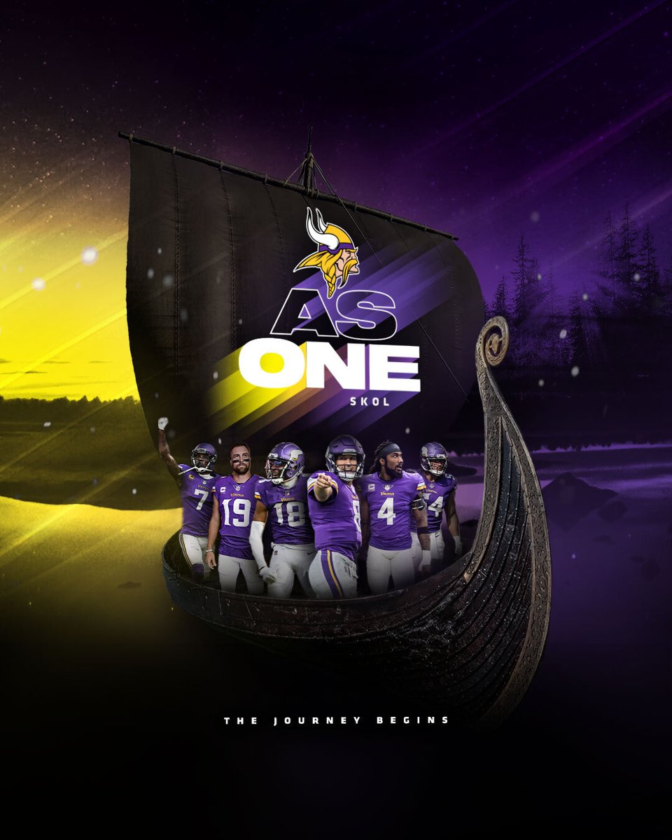 Vikings's tweet photo. The journey begins. 

#AsOne https://t.co/6XLNg2aazi