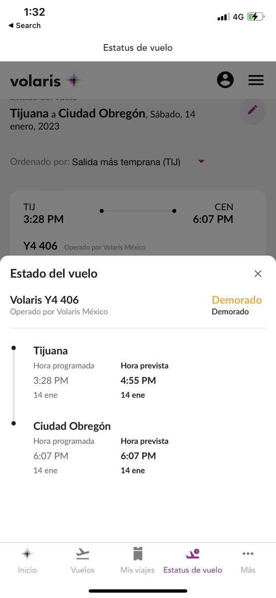 marlocanez's tweet photo. @viajaVolaris en su app dice que este vuelo está demorado, pero al llamar a su teléfono me comentan que no, ¿me pueden ayudar/confirmar la demora? https://t.co/QhtwJhD9V7