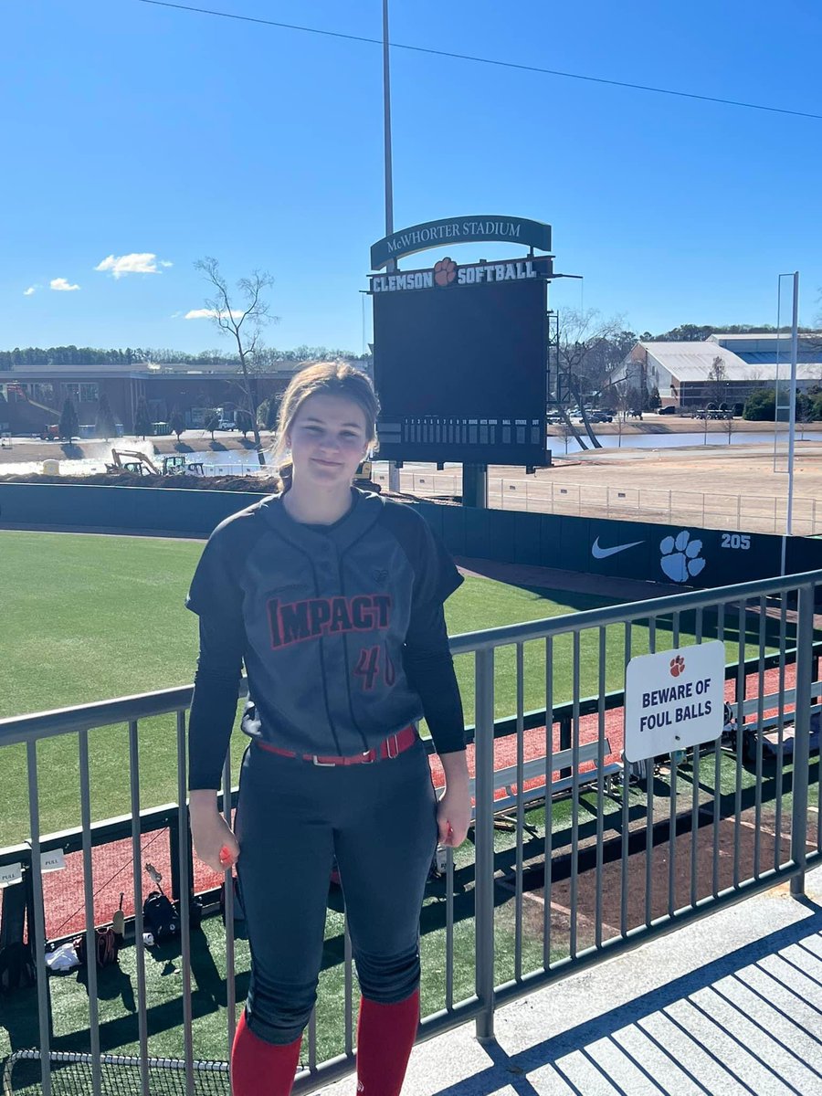 Brylee Britt putting Clemson softball on notice. Keep working. <a href="/clemsonsoftball/">Clemson Softball 🥎</a> @GeorgiaImpact08Pritchett