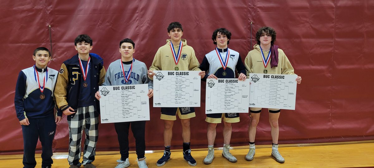 Buc Classic results:  

TEAM 🥈

106 Sweeney 🥉
113 Sheridan 🥉
138 Messina 🥇
144 Connelly 🥇
157 Fata 🥇
165 Berryman 🥇
215 Stokes 5th 

#borobuilt
<a href="/FBHSathletics/">Freehold Athletics</a>