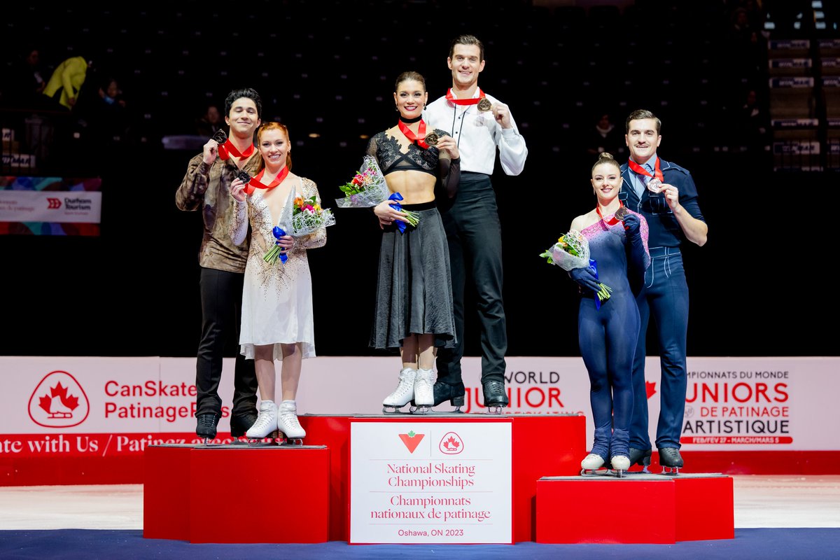 SkateCanada's tweet photo. Un rêve qui se réalise pour Laurence Fournier Beaudry &amp; Nikolaj Soerensen qui sont vos nouveaux champions 🇨🇦 en danse sur glace 👏

🥇 Laurence Fournier Beaudry &amp; Nikolaj Soerensen
🥈 Marjorie Lajoie &amp; Zachary Lagha
🥉 Marie-Jade Lauriault &amp; Romain Le Gac https://t.co/IX0QWd8WuW