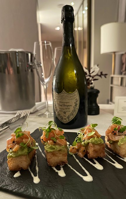 Dom&rsquo;s not my personal favorite but it was the most expensive champagne on the room service menu and of