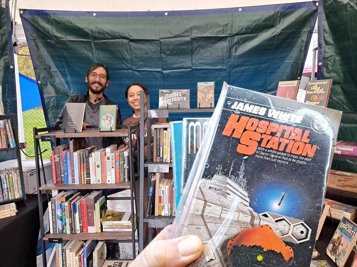 Not the ideal day for <a href="/losfelizflea/">Los Feliz Flea</a> unless you find something worth reading over the rainy weekend. Thanks for the great recs <a href="/JW_Hendricks/">J.W. Hendricks</a> @stringtheorybooks!