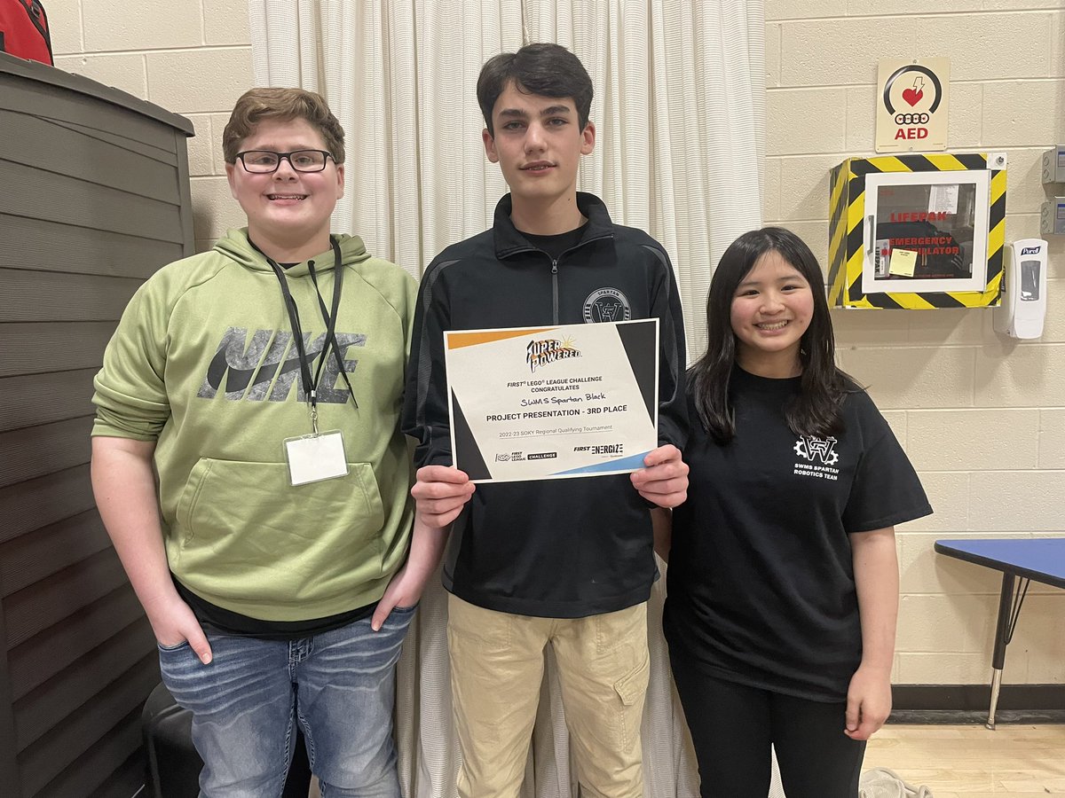DWebbTech's tweet image. VERY proud of the @SWMSBGKY @firstlegoleague robotics teams today! 2nd Place 🥈 Overall Champion’s Award &amp;amp; 3rd Place🥉for Robot Performance for Team SWMS Silver!  3rd Place 🥉 Project Presentation for Team SWMS Black! State bound for Team Silver! Great job by all the kiddos!
