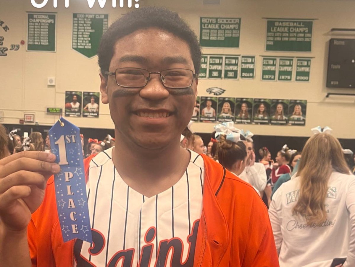 Congratulations to our JV and Varsity on their First Place finishes today at the Fillmore Winter Cheer Off!
Varsity had the highest score of the day and JV had the highest score of the morning!
Also, big shout out to Malachi for Winning the Jump off! 
Way to go Saints!