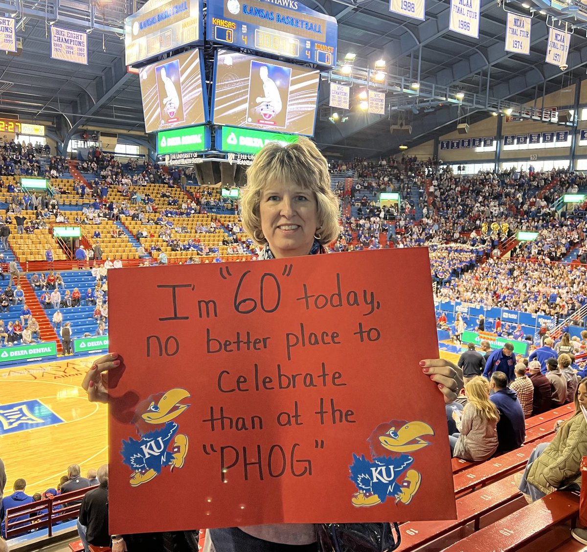 No better place to celebrate than Allen Field House! #KUFanpix