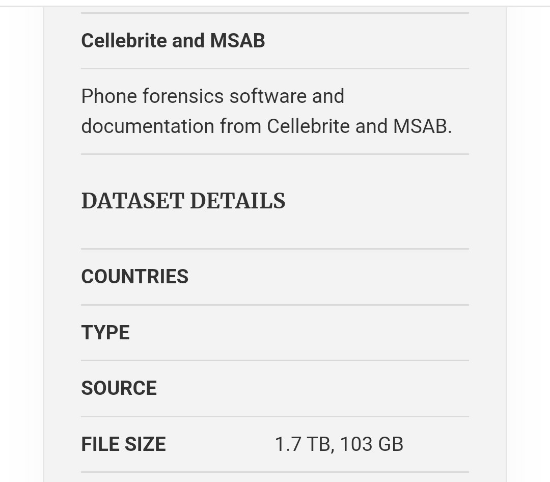 NewAnon0ps's tweet image. Cellebrite and MSAB #dataLeaks available on #DDoSecrets.