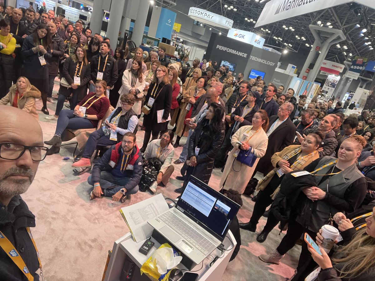 Standing room only at the SAP #NRF2023 kick-off - love seeing the best team in retail together again