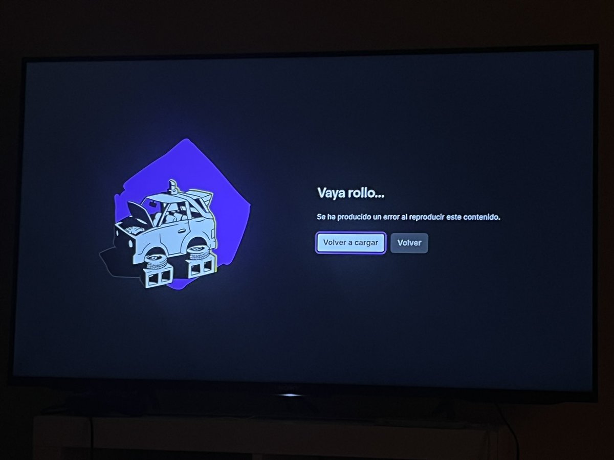 a8rojas's tweet photo. @TwitchSupportES buenas. ¿Habéis actualizado Twitch en la app de tv? Tengo una smart tv Sony con SO de Android y en todo el día no he podido ver nada. me sale siempre este error cuando intento ver cualquier vídeo o canal: https://t.co/u3fVfeC4Wz