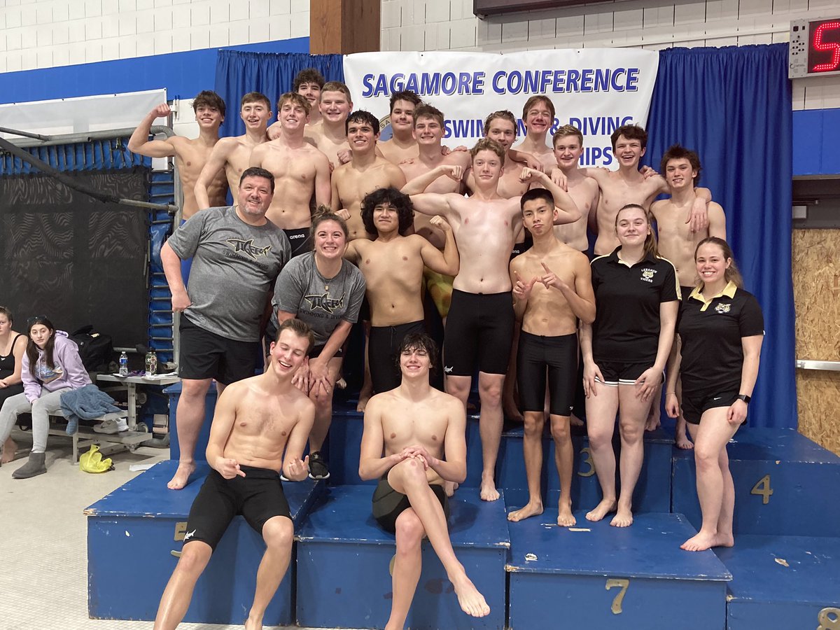 lebanontigers's tweet photo. Congrats to the Men Tigersharks Swim and Dive Team on capturing the Sagamore Conference Title! https://t.co/fyNmgfgCRa