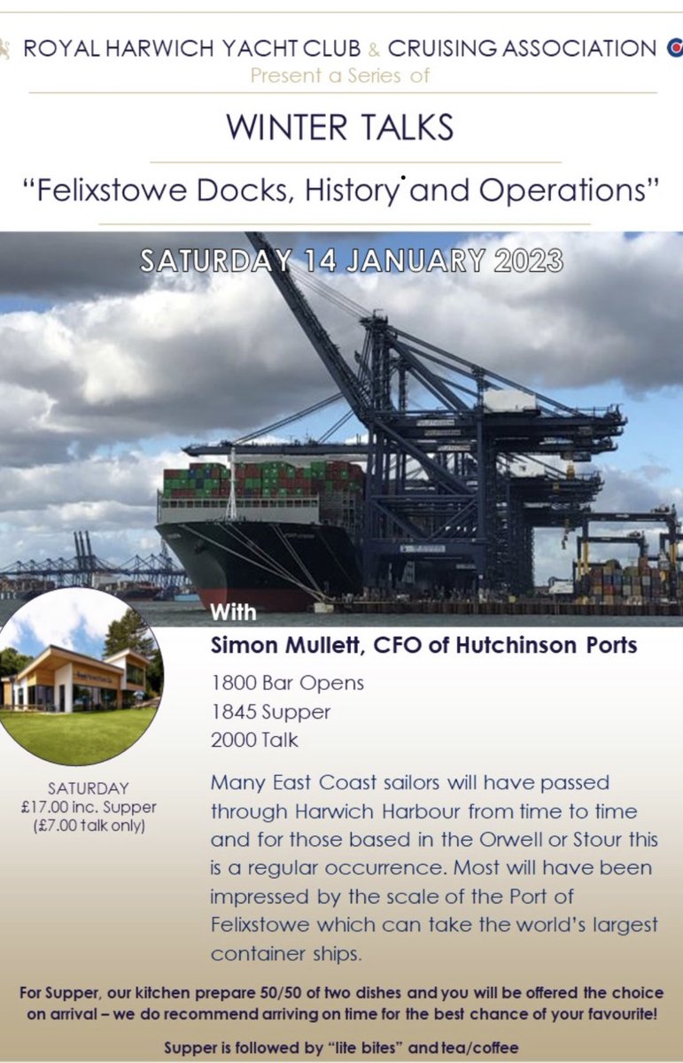 Fascinating winter talk <a href="/RoyalHarwichYC/">Royal Harwich YC</a> this evening about the past, present and future of #felixstoweport