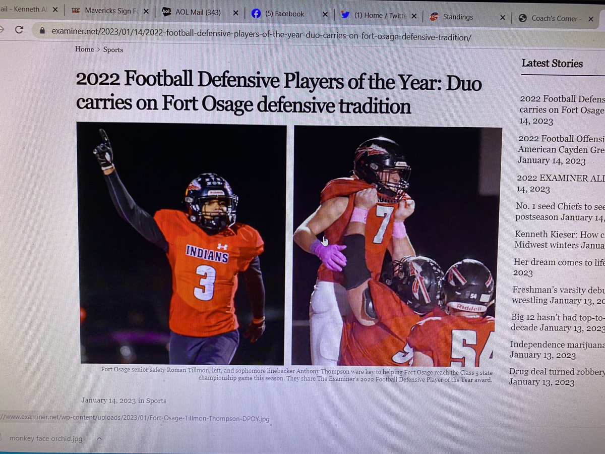AlthausEJC's tweet photo. ⁦@RomanTillmon⁩ and ⁦@AThompson_7⁩ are ⁦@EJC_Examiner⁩ Co-Defensive Players of the Year. Congratulations! ⁦@skylarjthompson⁩ ⁦@FortOsageAD⁩ ⁦@fortprincipal⁩ ⁦@BrockBult⁩ ⁦@DrJSnodgrass⁩ ⁦@FortOFootball⁩ https://t.co/zNfMbsc7XM