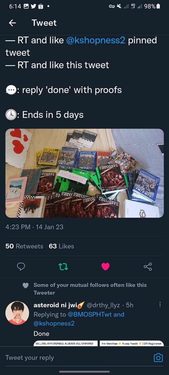 rosenglc's tweet photo. @jiamerch_ph @kshopness2 Done all mechanics po tysm!! https://t.co/3amB2fkQqN
