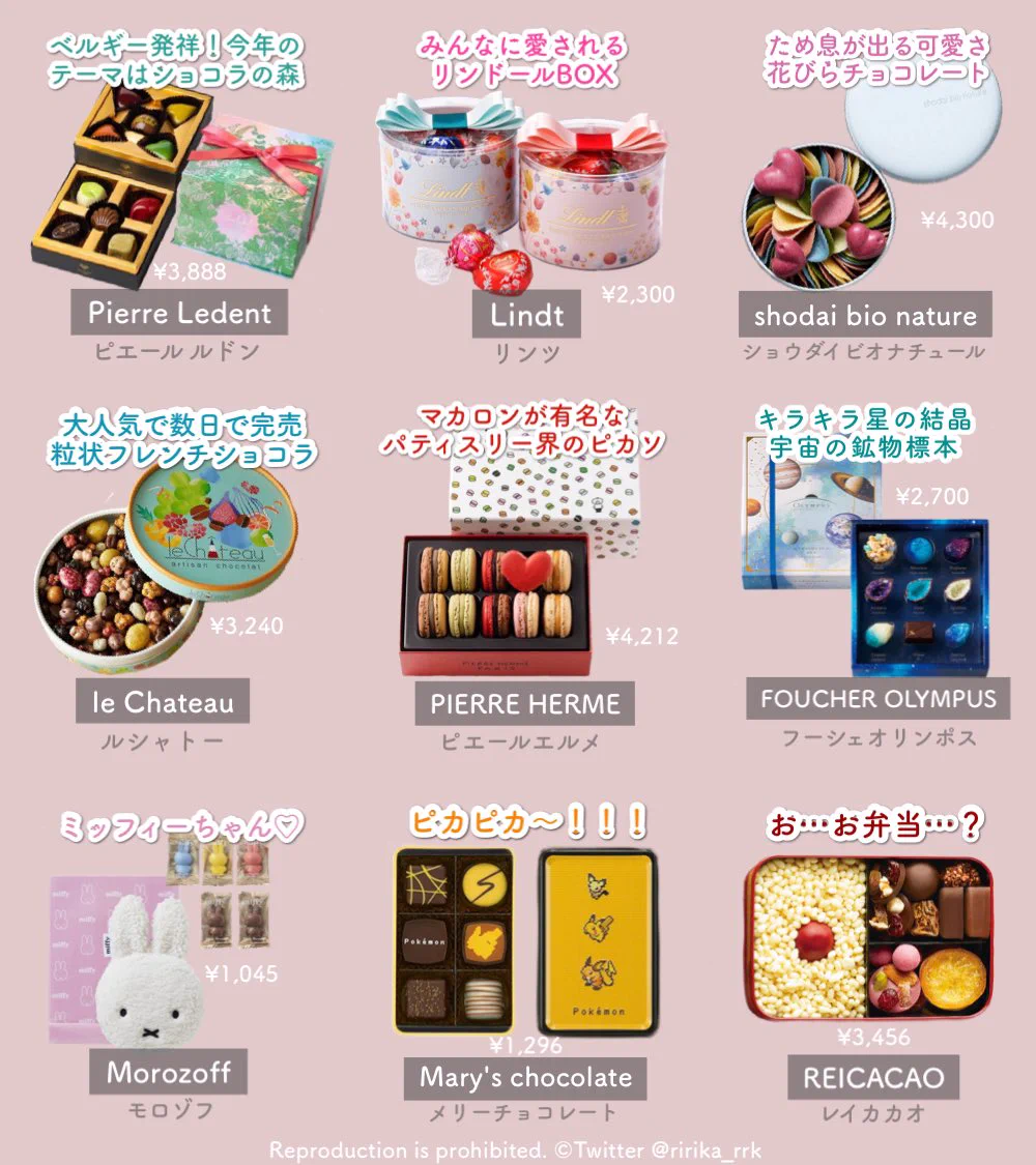今から準備準備。みんなの食べたいチョコはどれ？自分に課金するぞ～