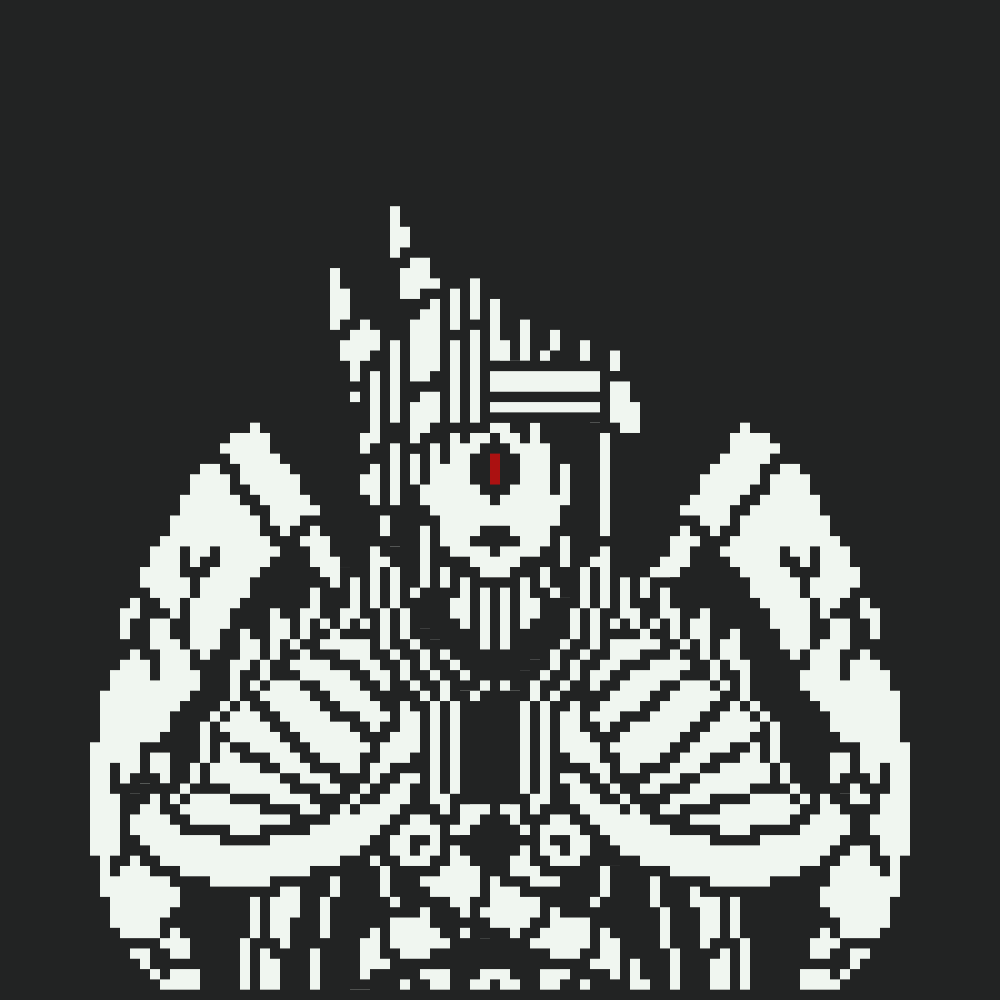 Brace and Behold the pastel "stained-glass" Queen #951 of the <a href="/eyeversed/">Eyeverse</a> ⚔️Her majestic, technicolor beauty is courtesy of our brilliant artist <a href="/SanaeMolly/">👁 Redgoatqueen🌶️ (Molly)</a> who transformed my Celestial Cookie order into this unique, vivid masterpiece! Much love and appreciation sister Molly!❤️