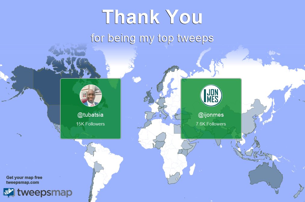 Special thanks to my top new tweeps this week @tubatsia, @ijonmes and the over 2,000 more of you