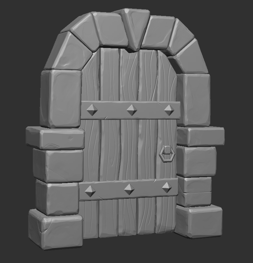 Sculpted this door for a school project!