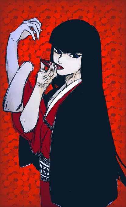 #TLに長髪男子を流そうアタイの創作男子を見ろ!アナログの時に描いて頑張って指で塗ったんですよ! 