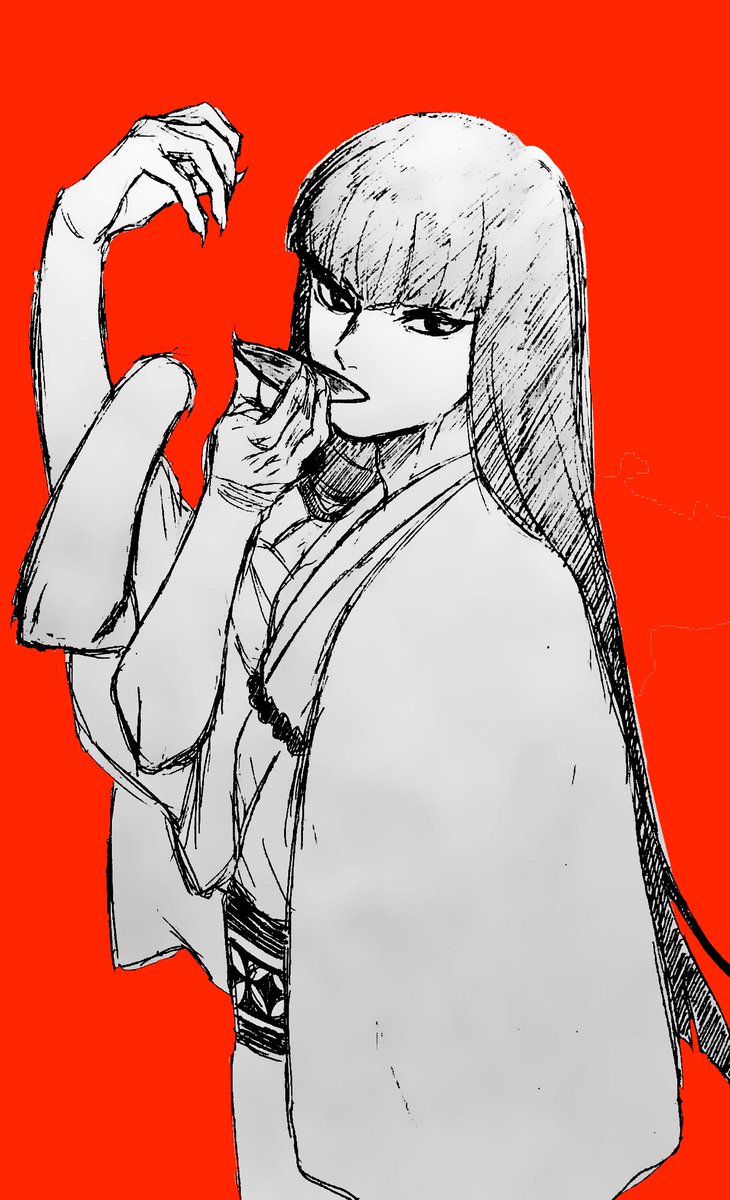 「#TLに長髪男子を流そうアタイの創作男子を見ろ!アナログの時に描いて頑張って指で」|まろびつのイラスト