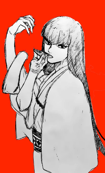 #TLに長髪男子を流そうアタイの創作男子を見ろ!アナログの時に描いて頑張って指で塗ったんですよ! 