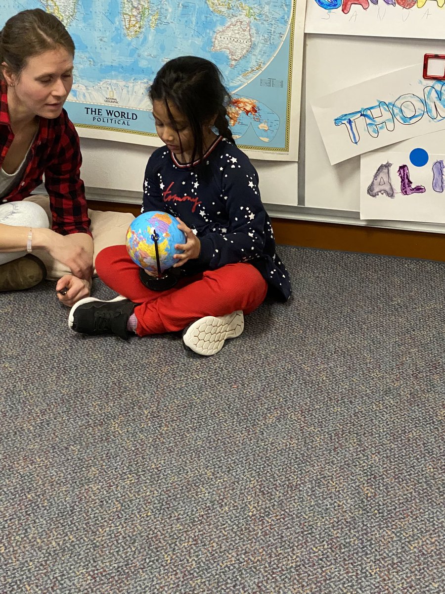 Looking closely at our map and a globe a friend brought in. Where have you been? Where does your family come from? A small inquiry has begun. <a href="/jmewrdsb/">Janet Metcalfe Public School</a>