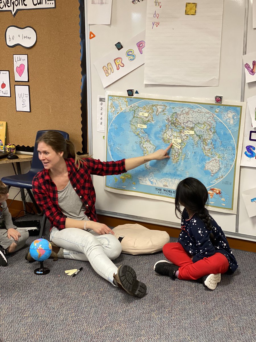 play_learning's tweet photo. Looking closely at our map and a globe a friend brought in. Where have you been? Where does your family come from? A small inquiry has begun. @jmewrdsb https://t.co/cWGF827dVa