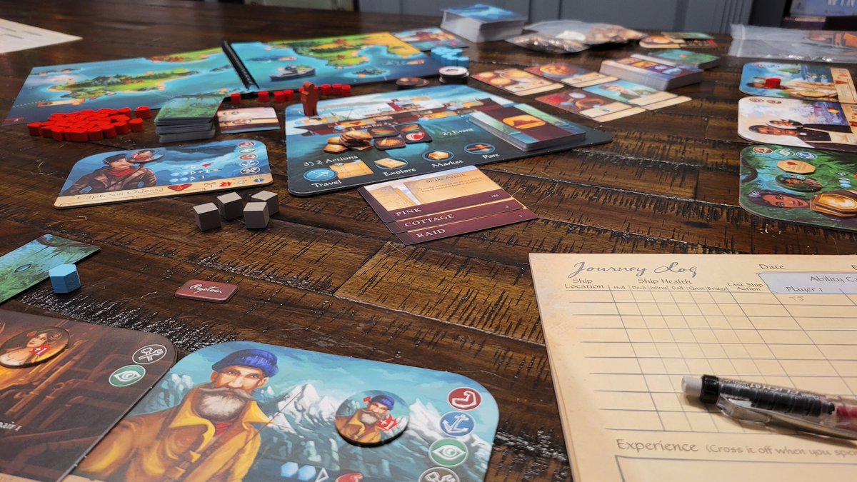 SweetMorg's tweet photo. Weekend table top games: #gloomhaven by @Cephalofair and #sleepinggods by @RedRavenGame https://t.co/QE8sA4urTE