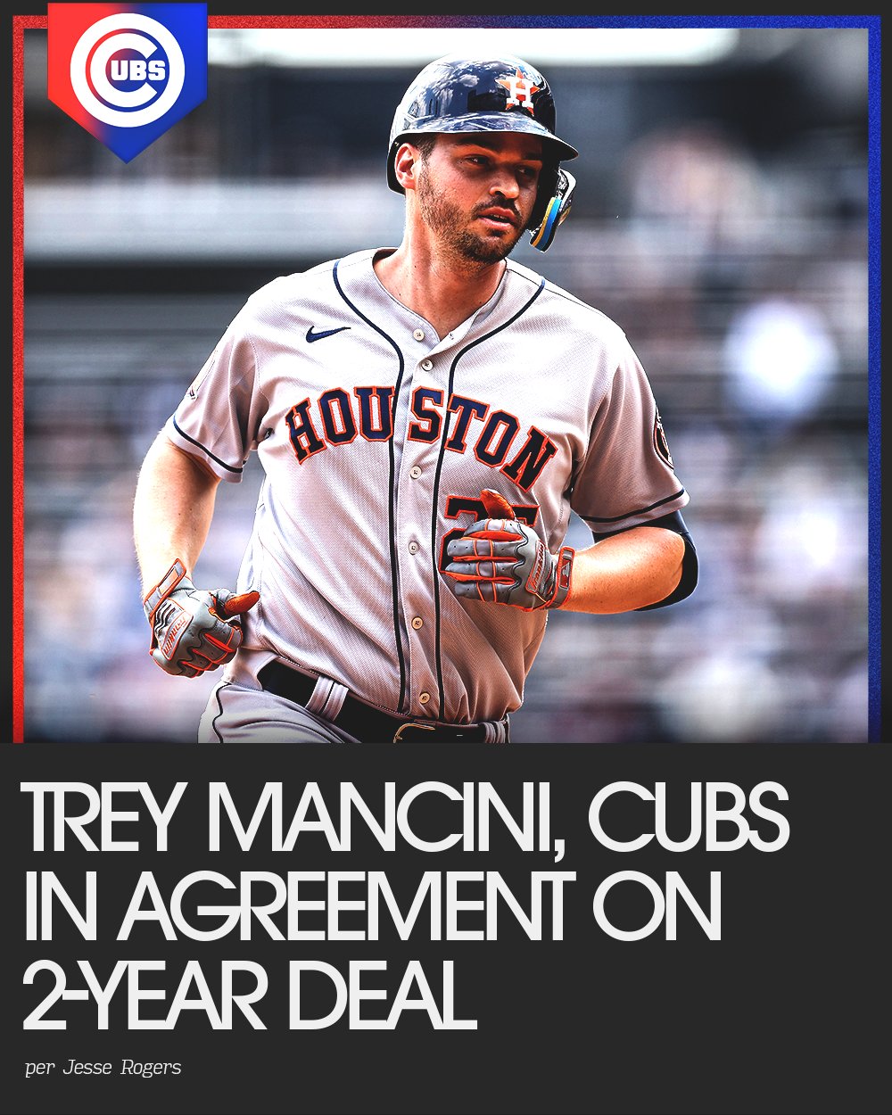 FOX Sports: MLB on X: Trey Mancini is signing a 2-year deal with the  Chicago Cubs, per @JesseRogersESPN  / X