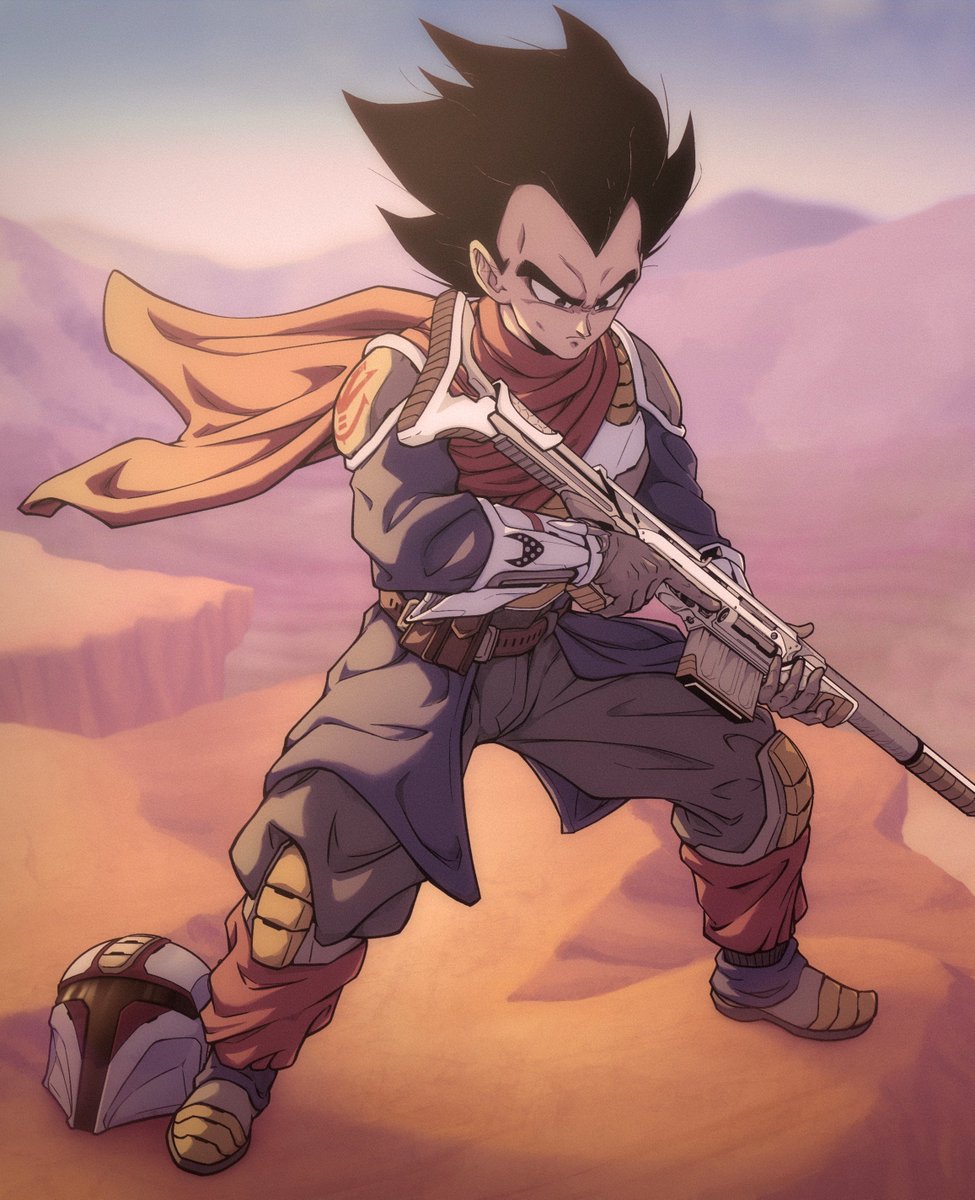 Since I have a lot more followers since then, here's a throwback to my Mando Vegeta drawing :V