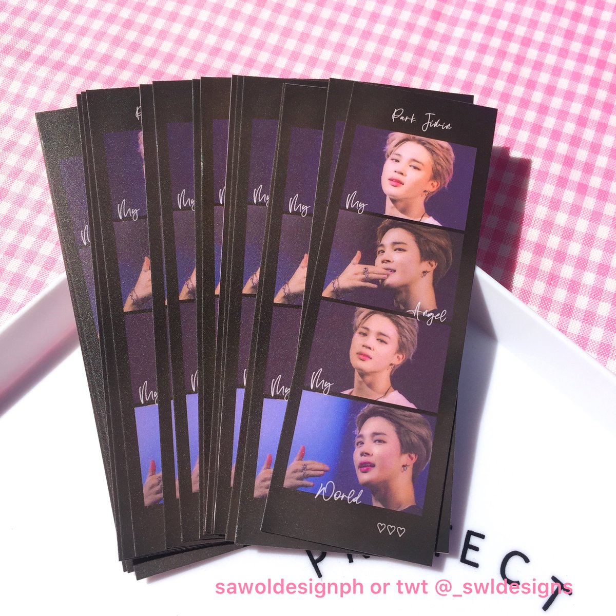 _swldesigns's tweet photo. Bts Wts | Lfb merch collection pc
🐥 Park Jimin Photostrip (My Angel My World)

✧ Price: P5 for 2pcs
✧ Matte coated
✧ with freebies
✧ comment "my angel + qty" or DM me

✧ shipping: SCO or your preferred courier

For more samples and details, visit: https://t.co/HJ5sXEtIqm https://t.co/jZYo81XLQQ