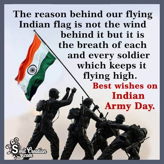 MdFujailAhmed's tweet photo. Salutes &amp; best wishes to all the #IndianArmy from Glacier at Siachen to the Seas of Andaman, who protected the motherland India with their indomitable Courage&amp; amazing Valor on #IndianArmyDay2023.
#KinOfOurBraves🏵️ @adgpi

Warm greetings of #ArmyDay2023 to all of U.
@BhupenKBorah https://t.co/uVrMOq9Jhr