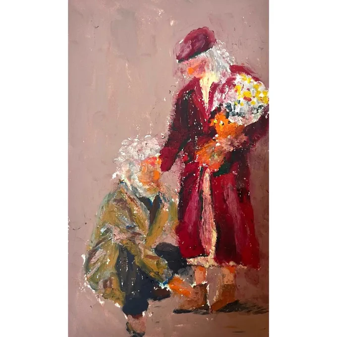 230115 ⊹ instagram post  eternal loveOil pastel on paper #hyunpic 