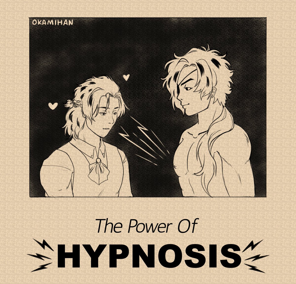 okamihan's tweet photo. The Poer of Hypnosis 
#kaebedo #kaeya #albedo #Genshinlmpact https://t.co/VpJ3LV5fB9