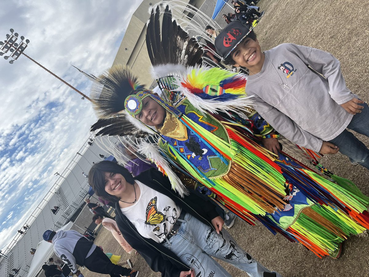 Wtfagain5's tweet photo. The culture, the warmth of the sun and the family made today so beautiful!  I am honored to be able to see this so up close. 
#Hailey #JingleDress #EagleEye 
#GrassDancer 
#MyGrandies 
#PopOverBattle https://t.co/76V0nVGHoG