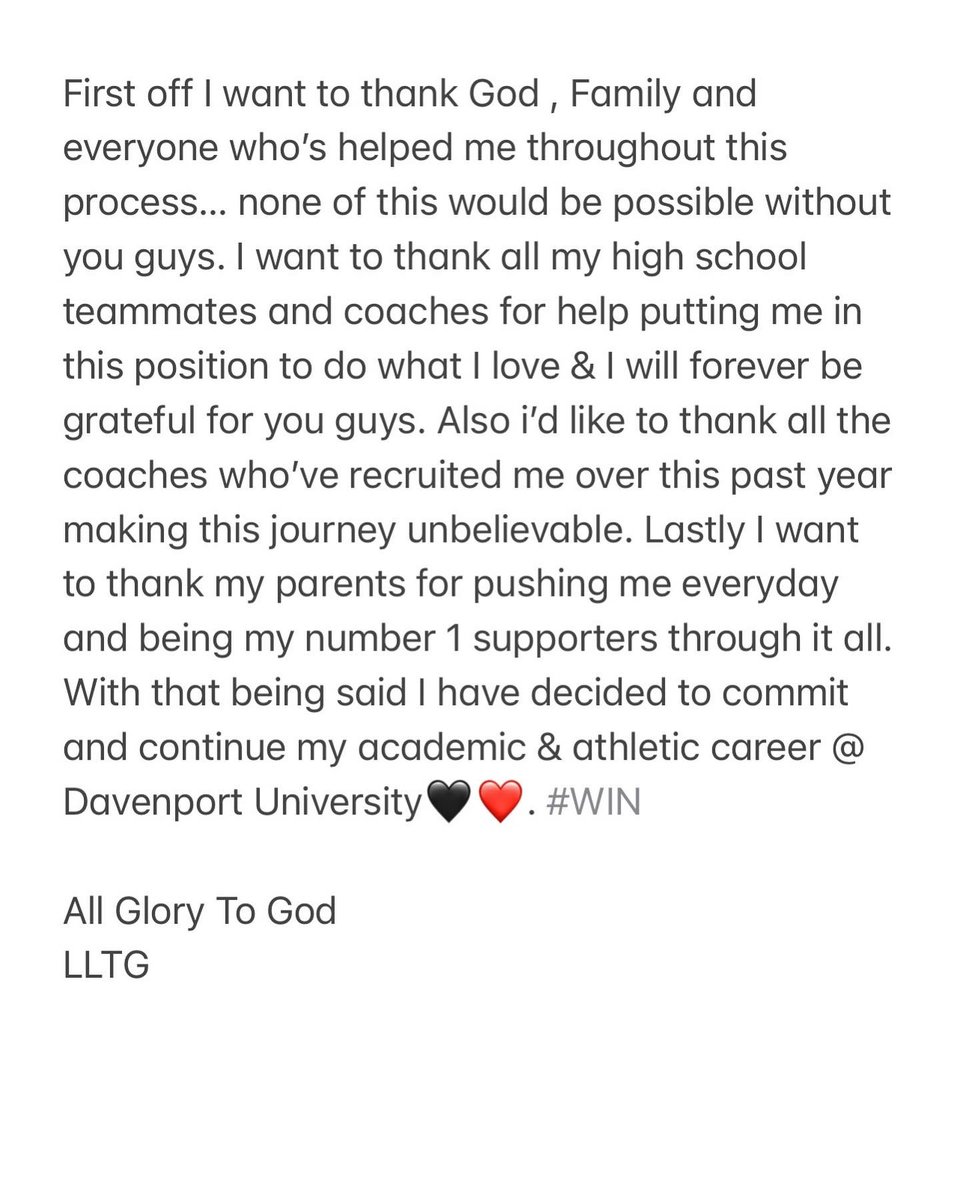 110% Committed. New Chapter Let’s Go🖤❤️ #WIN <a href="/SparkyMcEwen1/">Sparky McEwen</a> <a href="/CoachWalkerDU4/">Coach Walker</a> <a href="/Coach_Jlew/">Coach Juwan Lewis</a>