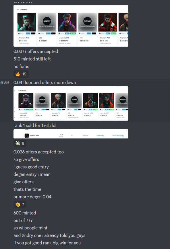 frutella786's tweet photo. Some good play recently in @NFTFRIENDSALPHA 

@FunApes_NFT 0.015 mint call to 0.11
@harto_fr  0.35 to  1eth 
@AnomalyNFT_  Wl + 0.04 to 0.11
@jackbutcher Opepen mint to 0.045
@omnisNFT 0.014 to 0.06
and many more cant type here cause of the limit.

Who wants an invite? https://t.co/Qd3kcSZeYr
